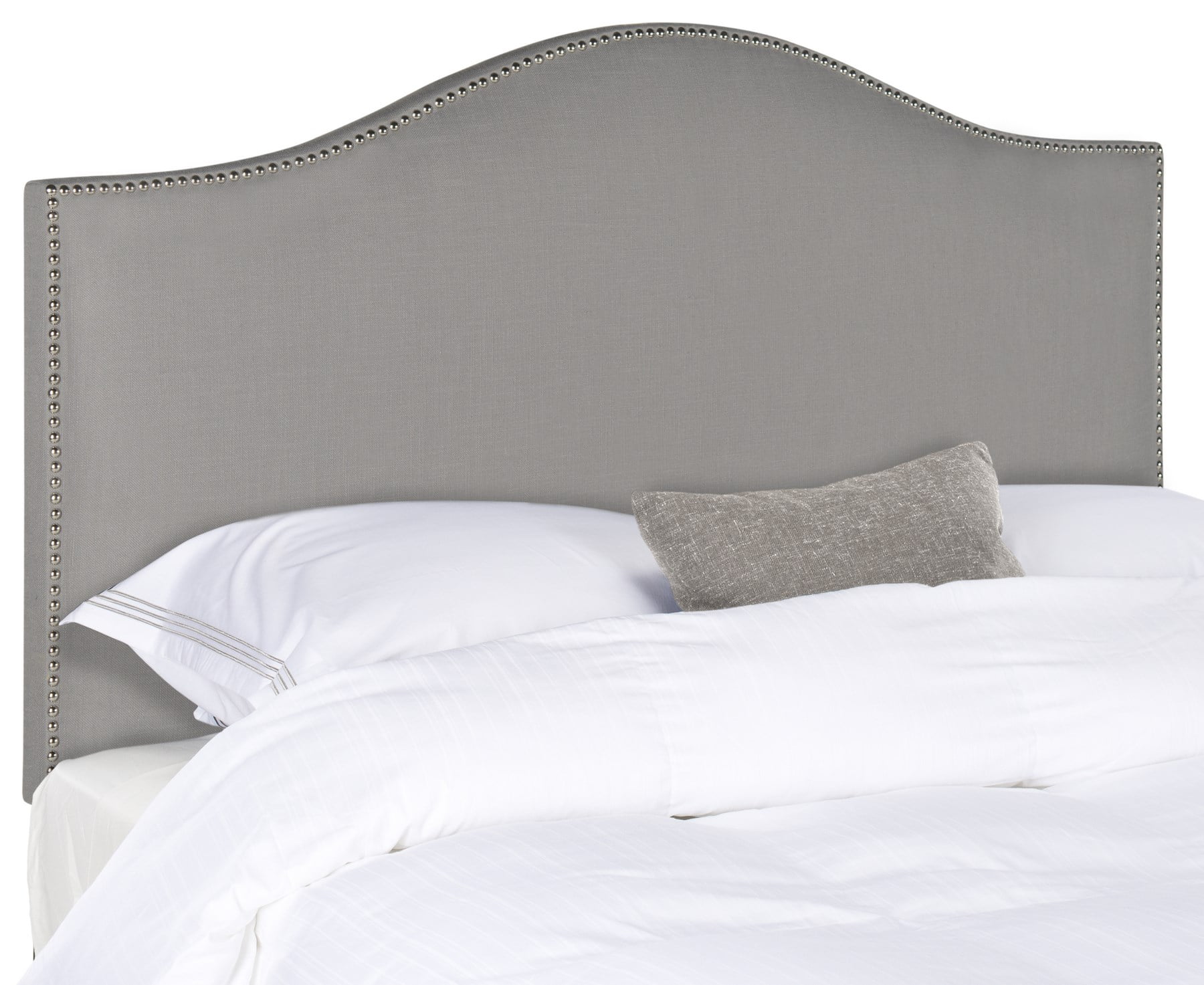 Safavieh Connie Classic Upholstered Headboard with Nail Heads, Queen, Grey