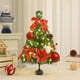 thumbnail image 5 of Adornos navideños, mini árbol de Navidad, pequeño árbol de Navidad con luces LED, adornos navideños artificiales de mesa, decoración navideña para interiores, árboles de plástico de 45 cm., 5 of 6