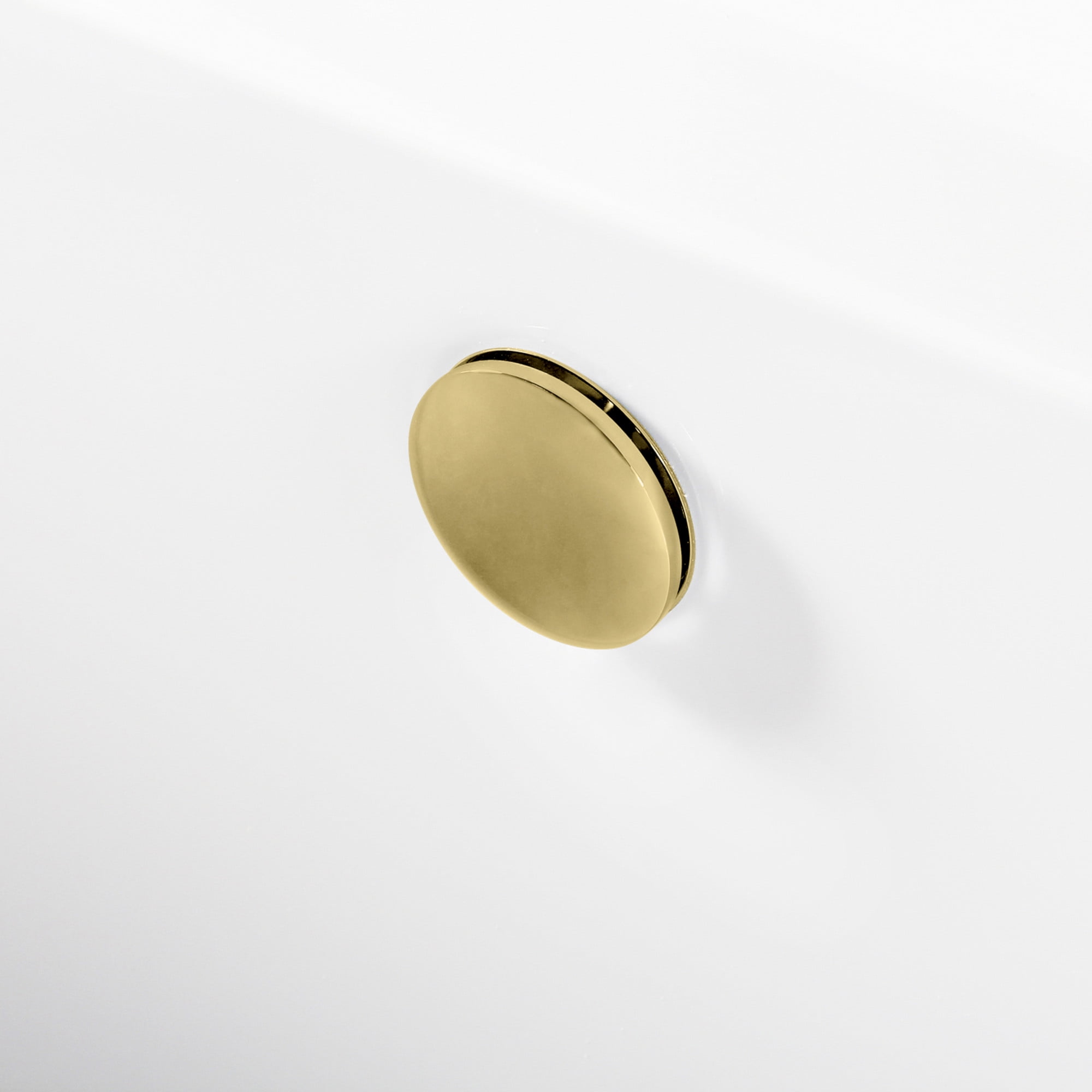 Kingston Brass VTRS523030M2 52" Acrylic Oval Single Slipper Freestanding Tub with Overflow/Drain Assembly and Integral Seat, Glossy White/Polished Brass
