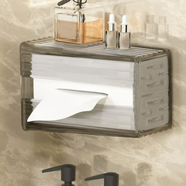 Caja para pañuelos montada en la pared ANGGREK Dispensador de Servilletas Acrílico Transparente