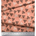 thumbnail image 3 of Soimoi Rayon Fabric Triangle Block Printed Fabric 1 Yard 56 Inch Wide, 3 of 3