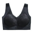 thumbnail image 4 of HOWPAY Full Coverage Bras for Women No Underwire Push up Wireless Supportive Stretch Sports Pullover Bralettes Comfortable Soft Underwear Black L, 4 of 5