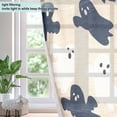 thumbnail image 4 of 2 Panels Set Blackout Curtains Thermal Insulated Sun Protection Room Darkening Drapes for Bedroom Navy and Cream Ghost, 4 of 7