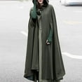 thumbnail image 2 of Seyurigaoka Fashion Winter Long Cape Women Warm Robe Wool Hooded Cloak Jacket Windproof Poncho Coat, 2 of 8