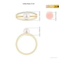 thumbnail image 5 of ANGARA Japanese Akoya Cultured Pearl Triple Split Shank Ring in 14K Yellow Gold for Women | June Birthstone, Birthday, Anniversary, Jewelry Gift for Women | Pearl Ring, 5 of 9