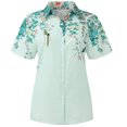 thumbnail image 4 of USSUMA Floral Print T-Shirts for Women Trendy Short Sleeve Vintage Button Up Dressy Blouse Casual Tops Summer V Neck Women's Tunics Plus Size Shirt 2022, 4 of 7