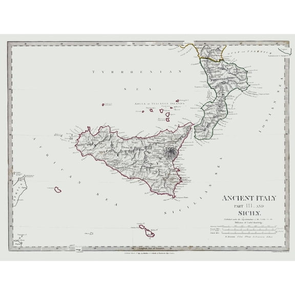 Historic Map - Italy Southern Ancient - Chapman 1830 - 29.92 x 23 - Vintage Wall Art
