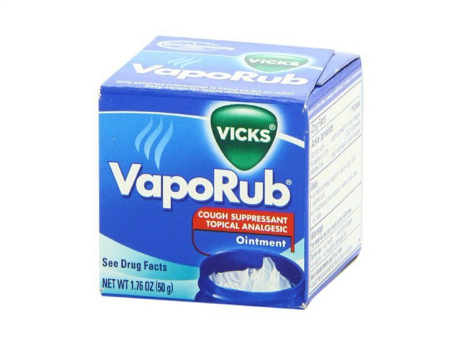 Vicks VapoRub Topical Cold & Cough Suppressant Ointment Gel, 1.76oz, 4-Pack