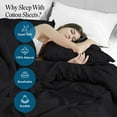 thumbnail image 4 of Pinch Pleated Duvet Set, 500-Thread Count 100% Egyptian Cotton Pin Tuck Pinch Pleated 3pc Duvet Cover Set , Zipper Closure & Corner Ties - Cal-King Size ( 98" x 104" ) Inches, (Black), 4 of 5