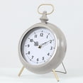thumbnail image 3 of Round Decorative Table Clock Gray, 3 of 9