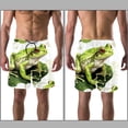 thumbnail image 3 of luoweisi Men's Beach Shorts Quick Dry Swim Trunks with Mesh Lining Frog L, 3 of 5
