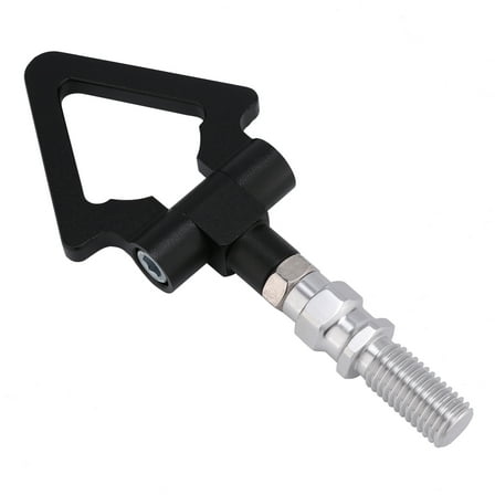 BESTONZON Car Pulling Hook Tow Hook Aluminium Alloy Black 1Pack