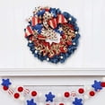 thumbnail image 2 of Floral Vintage 4th of July Independence Day Door Hanger, Wreath for Shopping Mall Window Scene Decoration, Independence Day Decorations, 2 of 4
