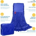 thumbnail image 6 of 24 oz Blended Loop-End Heavy Duty Mop Head Refill for Industrial and Commercial Use, Wet Mop Head Refill, Dark Blue (Pack of 12), 6 of 10