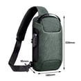 thumbnail image 1 of Bolsa de hombro para hombre Paquetes de cofre antirrobo Bloqueo de contraseña Puerto USB para deportes Senderismo JShteea Para Estrenar, 1 of 6