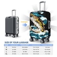 thumbnail image 4 of Haiem green salmon fish Pattern Luggage Cover Printed Suitcase Covers for Luggage Elastic Washable Suitcase Protector Fits 18-32 Inch Luggage-Medium, 4 of 7