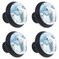 thumbnail image 2 of 4 Pcs Polar Bear Knobs for Kitchen Cabinet Cupboard Dresser Bookcase Drawer Pulls Handles Round Home Decor, 2 of 8