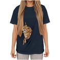 thumbnail image 3 of Xcmzpl Women's Pet Pouch T Shirts Short Sleeve Pouch Kitten Puppy Carrier Tops Crew Neck Pet Kangaroo Pocket Summer Animal Holder Top, 3 of 6
