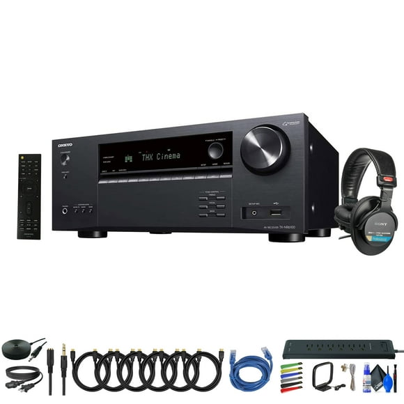 Onkyo TX-NR696 7.2-Channel Network A/V Receiver (TXNR696M2BMC) + Headphones + More