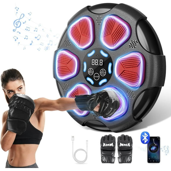 Jewelry Music Boxing Machine Wall Mounted Boxing Trainer Music Workout Machine with Training Boxing Equipment Punching Machine for Home, Indoor Gym Best Gift