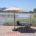 thumbnail image 2 of 7.5FT Round Patio Umbrella with Tilt and Crank, 6 Ribs Ourdoor Market Table Parasol Sun Shelter Centred Umbrellas for Garden, Backyard, Pool, 2 of 8