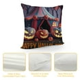 thumbnail image 4 of Chilfamy Happy Halloween Cushion Covers Trick or Treat Throw Pillow Covers,Gothic Pumpkin Ghost House Pillow Covers,Colorful Glitter Stars Tent Cushion Cases for Bedroom 18x18in, 4 of 5
