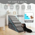 thumbnail image 5 of LitaiL 30"H Dog Stairs for High Bed 30"-36" Tall, 6 Tiers Foam Pet Steps Pet Stairs, Non-slip Dog Steps for Dogs and Cats, Gray, 5 of 10