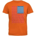 thumbnail image 1 of St. Patricks Day - American Flag Party Cups Orange Adult T-Shirt, 1 of 1