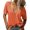 Orange, variant on Solid Color V-Neck Women Short Sleeve Loose T-Shirt