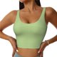thumbnail image 1 of Balery Green Gingham Sujetadores deportivos con espalda cruzada para mujer, acolchados, sin costuras, de alto impacto, ideales para yoga, gimnasio, entrenamiento y fitness.-, 1 of 8