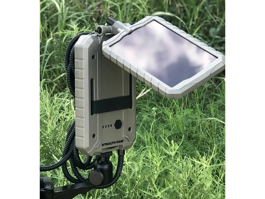 Stealth Cam Durable Sol-Pak Solar Battery Pack, 12V Solar Power Panel, Rechargeable Battery & 10ft Insulated Cable, Compatible with All Wireless/Cellular Trail Cameras - 3000 mAh