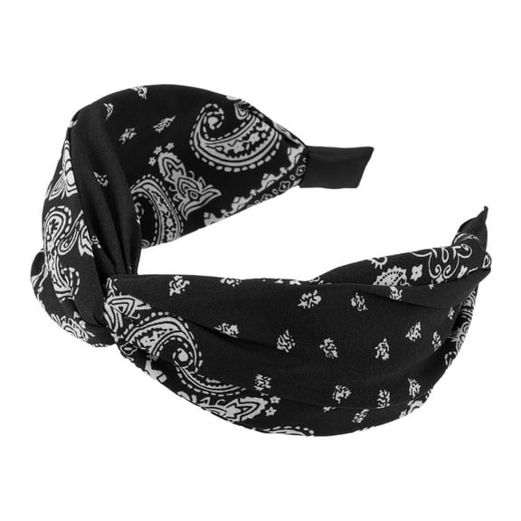 Vocoste Knotted Wide Headband Fashion Hair Accessories for Women Girl Black 2.44' Width