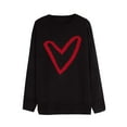 thumbnail image 3 of Aueoeo Women Big Hearts Sweaters Graphic Printed Crew Neck Long Sleeve Sweaters Fall Trendy Dressy Casual Basic Clothes, 3 of 6