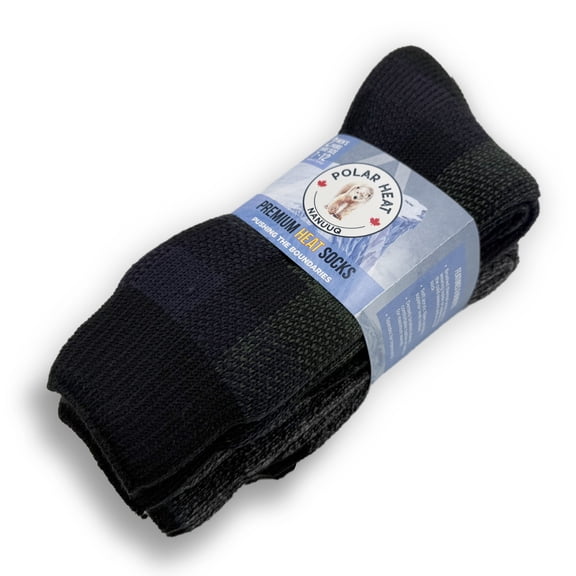 Polar Heat Nanuuq Men 2 Pack Premium Heat Socks Black/Green