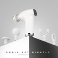 thumbnail image 2 of Mini Massage Gun with Brushless Motor Portable Handheld Deep Tissue Massager, Light & Palm-Size & Quiet, White, 2 of 11