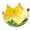 Yellow, variant on THHEIC Ceramic Bowl Cute Watermelon Shaped Household Rack Equipped With 6 Spoons Decorative Bowl Suitable For Kitchen Bedroom Living Room And Countertops