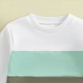 thumbnail image 4 of HCNTES Baby Boy Winter Clothes Toddler Baby Boy Clothes 6M 12M 18M 24M 1T 2T 3T Winter Outfits Color Block Long Sleeve Sweatshirt Pullover Tops + Joggers Pants Outfit Set, 4 of 6