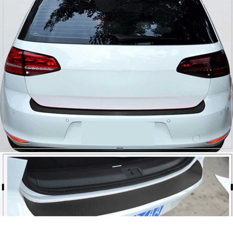 4D Carbon Fiber Auto Rear Bumper Trunk Tail Lips Protection Car Decal Sticker