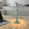 thumbnail image 6 of USB Rechargeable Table Lamp | Vintage European & American Style LED Night Light | Mini Bedside Lamp for Dormitory & Bedroom | Green ABS Material | 23x9x9cm, 6 of 6