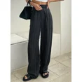 thumbnail image 2 of Pantalones De Ligero Casual Rayas Pierna Amplia Para Mujer, 2 of 6