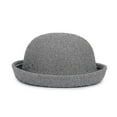 thumbnail image 4 of Trendy Women Solid Color Bowler Derby Wool Felt Hat, 4 of 4