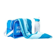 Silver One Water Resistant Active Kit Gym Sports Bag - Includes Water Bottle and Gym Towel