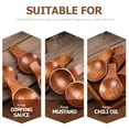 thumbnail image 3 of OULII 4Pcs Small Wooden Soy Sauce Dishes with Unique Design for Home and Restaurant Use, 3 of 5