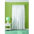 thumbnail image 7 of Your Zone White Pom Pom Room Darkening Rod Pocket Top Single Curtain Panel, 38" x 84", 7 of 7