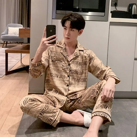 

QWZNDZGR Winter Silk Satin Couples Pajamas For Men Women Long sleeve Sleepwear Sleep Tops Men s Pjs Couple Home Clothes Suits Pajama Sets