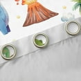 thumbnail image 4 of Manfei Kids Kawaii Dinosaur Egg Curtains Pack of 2 (42x84 Each), Rustic Flower Plant Curtains Blackout, Cute Cartoon Bedroom Curtains, Living Room Curtains Decor, 4 of 6
