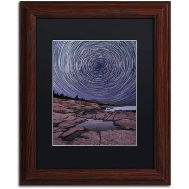 Trademark Fine Art "Celestial Bullseye" Canvas Art by Michael Blanchette Photography Black Matte, Wood Frame
