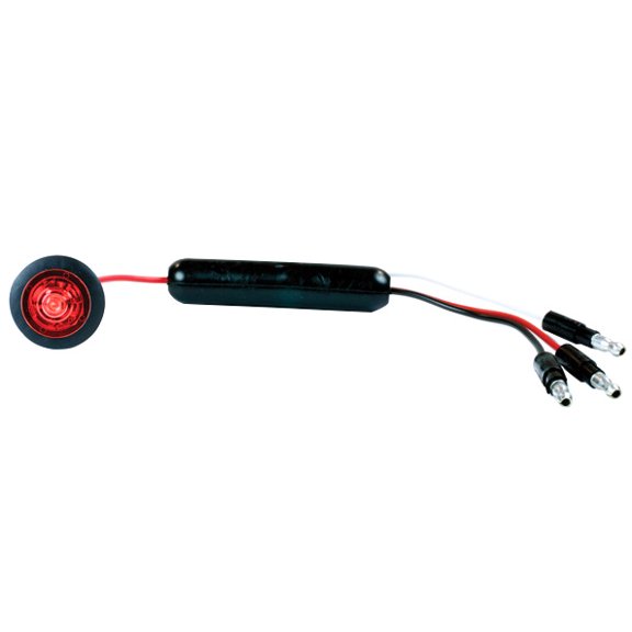 49362 - CLR/MKRLAMP RED MICRONVA DOT LED DUALINTENSITY W/GROMMET SLIMLINE - (1 EA)