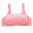 thumbnail image 1 of Gibobby Brasier mujer Ropa interior Sexy de talla grande para mujer, estilo, sin anillo de, ajustable, cómodo, sujetador anticaída(Rojo de la sandía,40), 1 of 3