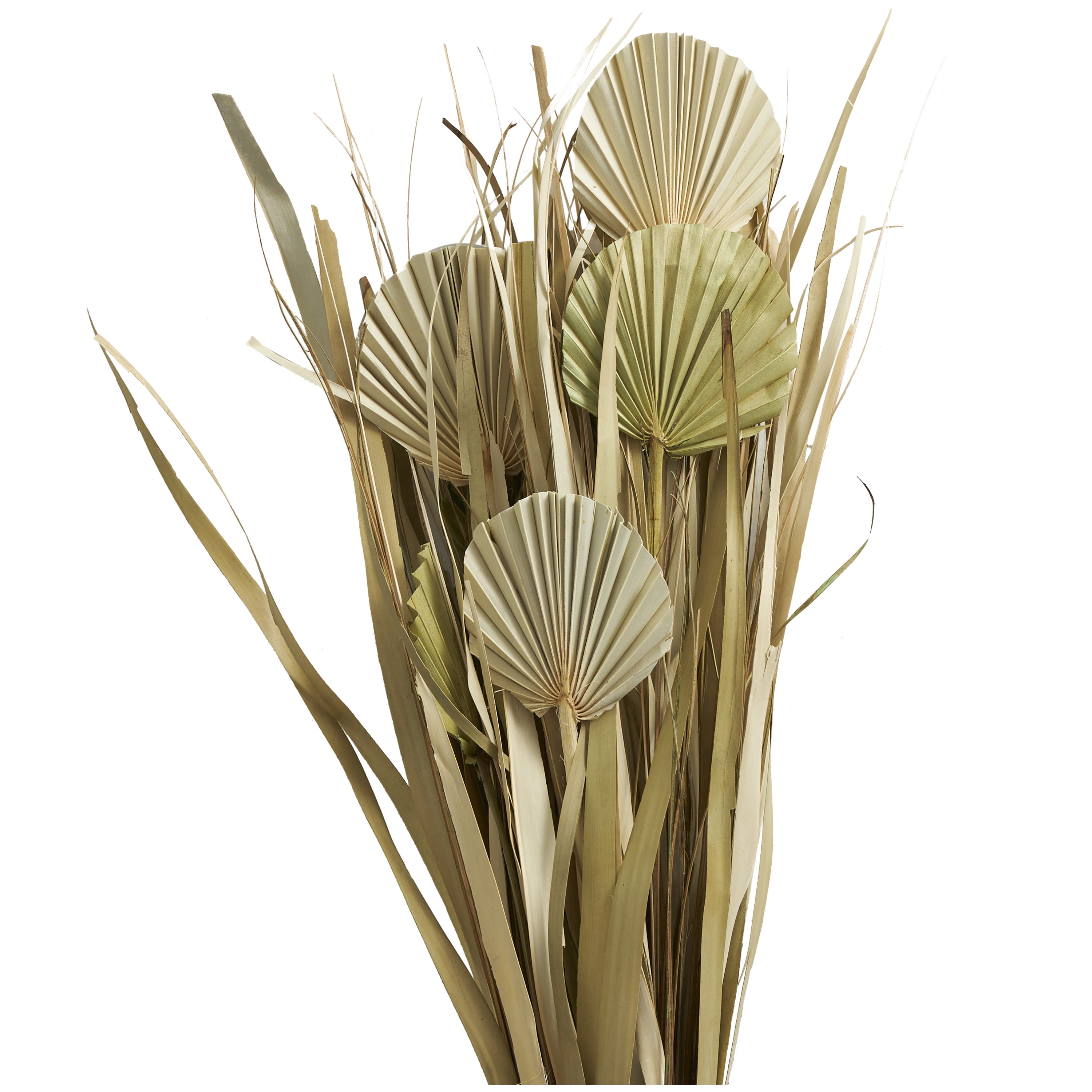 40" Handmade Tall Bouquet Dried Plant Natural Foliage Grass Bouquet with Fan Like Palm Leaves, by DecMode